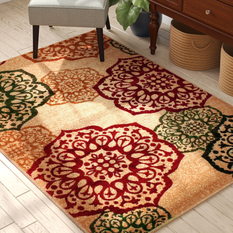 Andover Mills Frieda Red/Green Area Rug & Reviews Wayfair